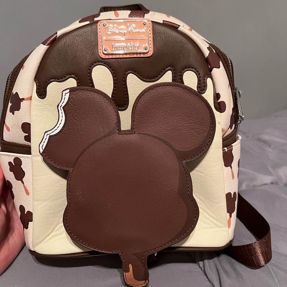 Loungefly Brown and Cream Ice Cream Backpack